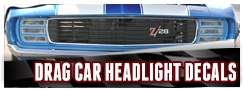 Drag Car Headlight Decals