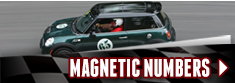 Magnetic Race Car Numbers