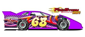 Dirt Late Model Wrap - Purple Diamond Tribal Racing Graphics