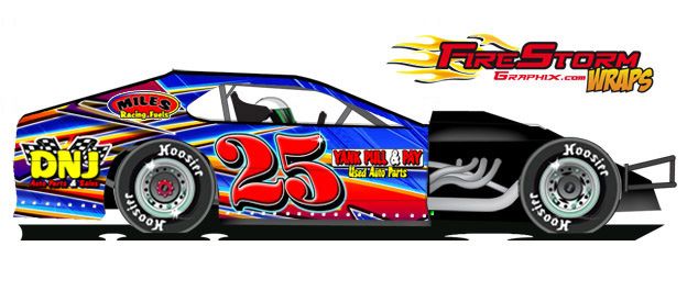 FireStorm Race Car Number Vinyl Decals – IMCA Modified, Late Model, Street Stock – Yellow Prismatic