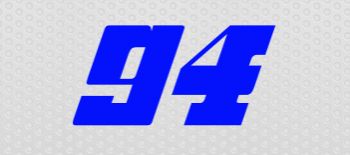 Thunderbowl 1 Color Race Car Number Kit