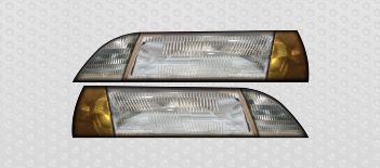87-88 Hairy Glass Thunderbird Headlight Decals