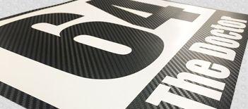 3D Carbon Fiber Vinyl Number Decal (SINGLE) Panel