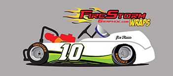 Green Waves Go Kart Wrap