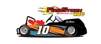 Orange Electric Go Kart Wrap
