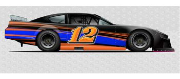 Orange 12 - Race Car Wrap for All Cars