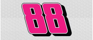 #88 Race Car Numbers Decal Kit