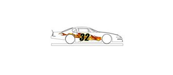 Flame Swirl Race Car Number and Stripe Kits