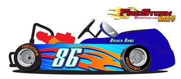 Flame Out Go Kart Side Wrap