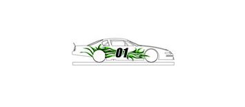 Green Dragon Race Car Number and Stripe Kits