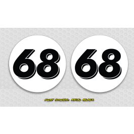 6103-0119 Details about   Round Race Number 1 x 200mm Vinyl Decals / Stickers 