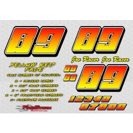 Retro Style 66 Racing Number Vintage Racing Number Decals